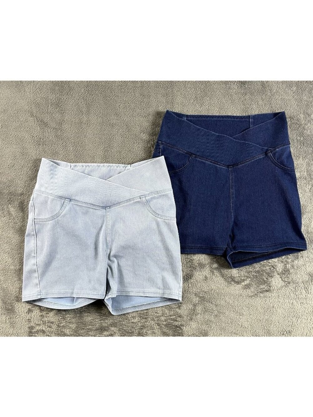 Halara Flex Crossover High Waisted Denim Casual Shorts Size Small (lot of 2)